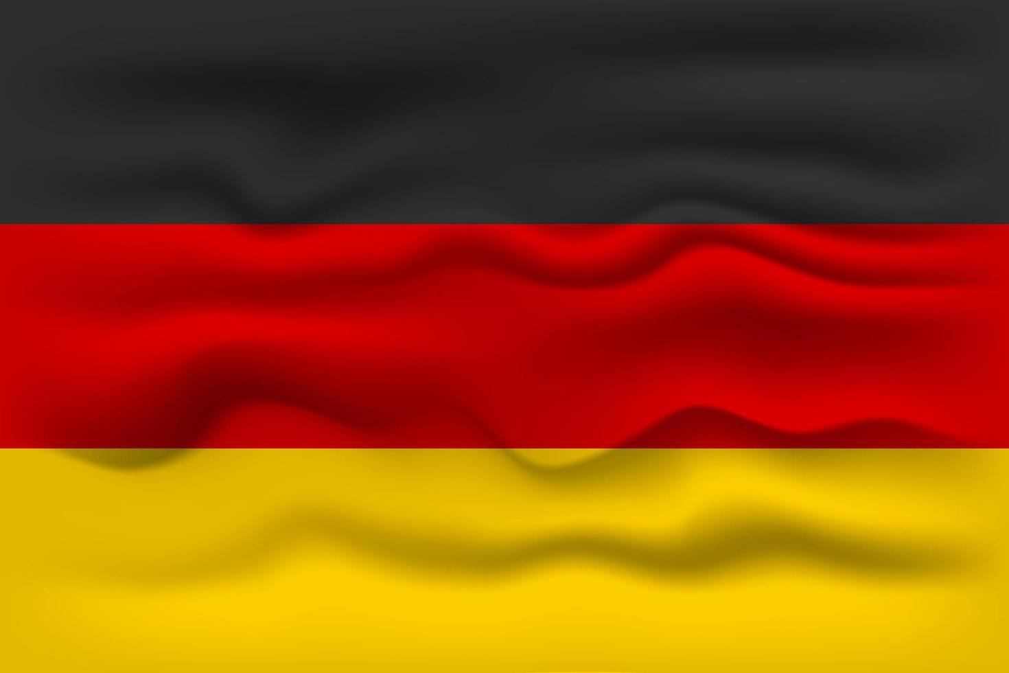 Waving flag of the country Germany. Vector illustration.