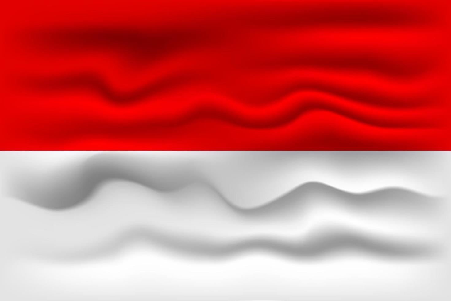 Waving flag of the country Indonesia. Vector illustration.