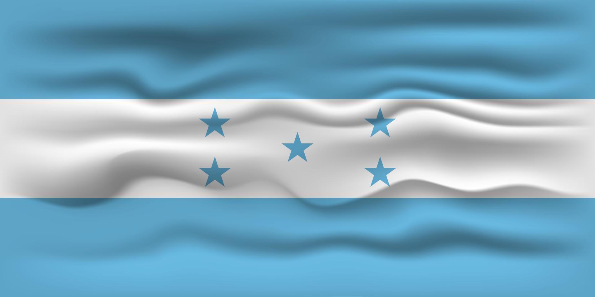 ondeando la bandera del país honduras. ilustración vectorial vector
