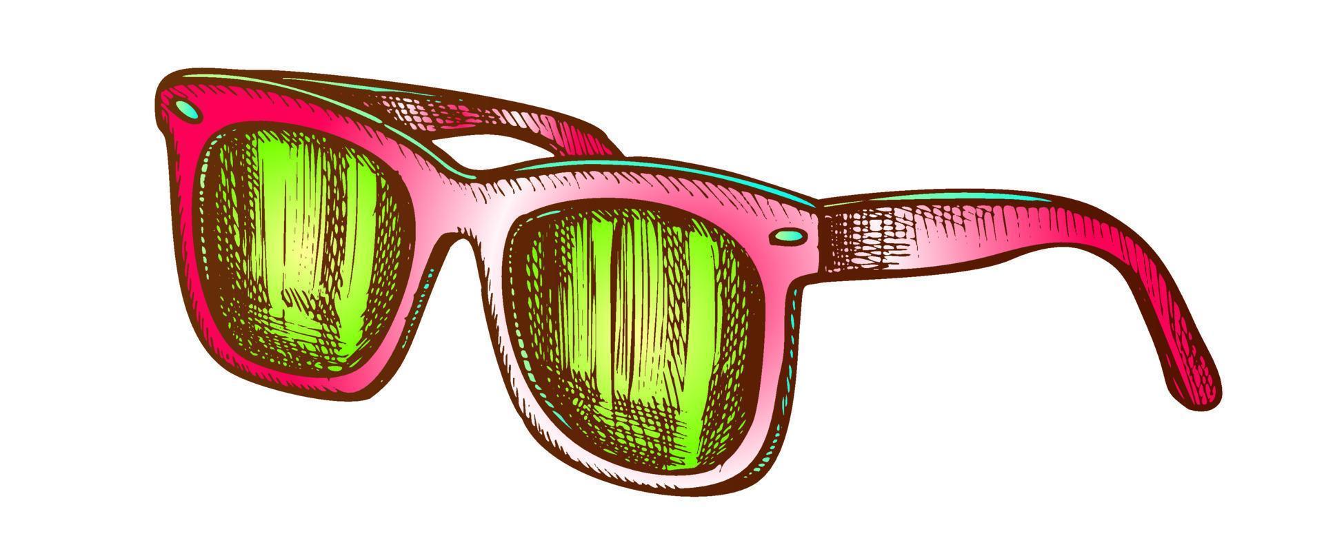 Glasses Stylish Protect Accessory Color Vector