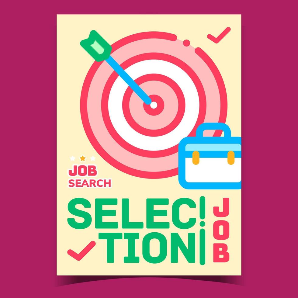 Job Selection Creative Promotional Banner Vector