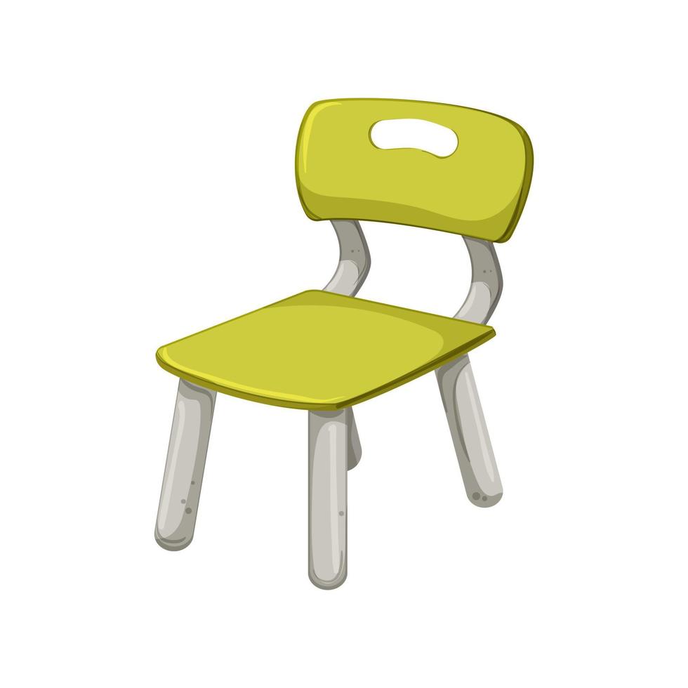 ilustración de vector de dibujos animados de silla de niño de habitación