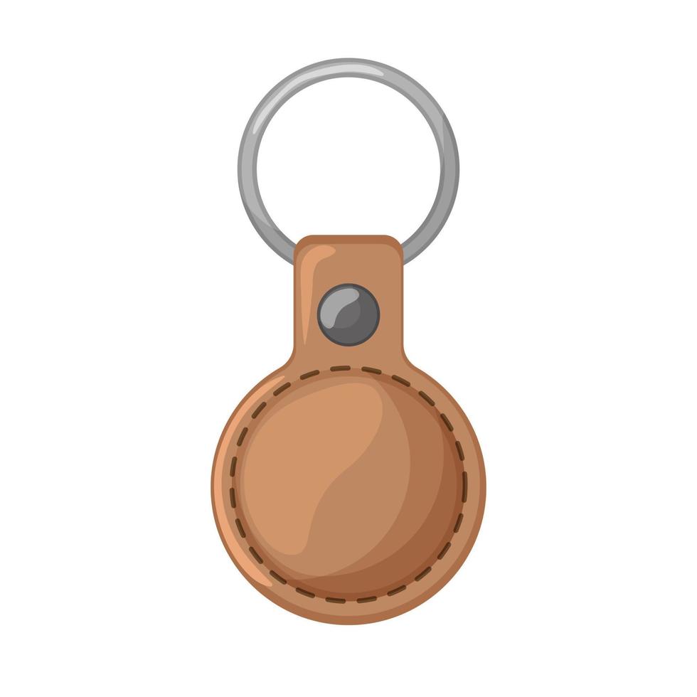 round keychain key cartoon vector illustration