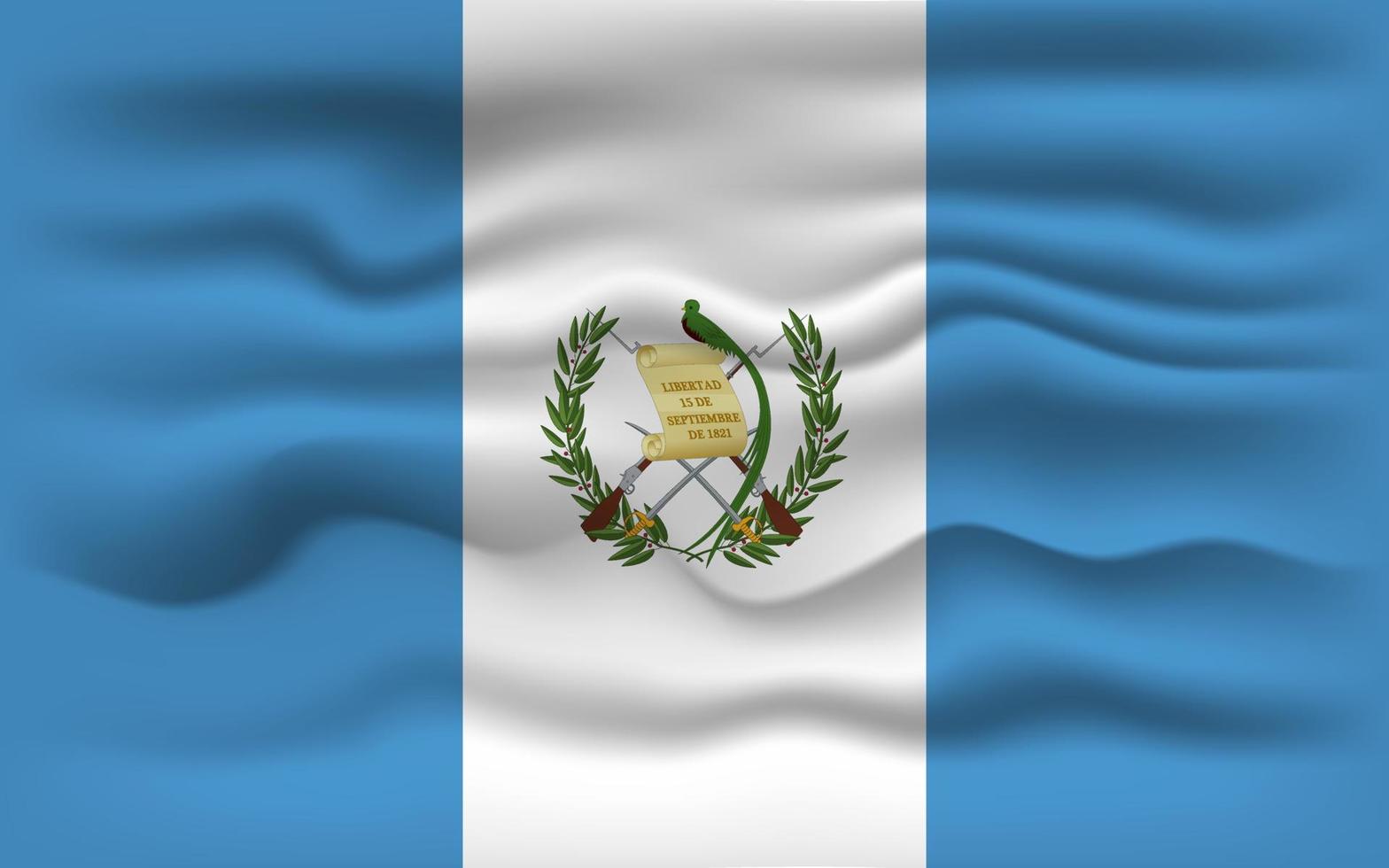 ondeando la bandera del país guatemala. ilustración vectorial vector