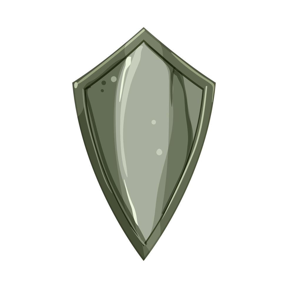 steel medieval shield cartoon vector illustration