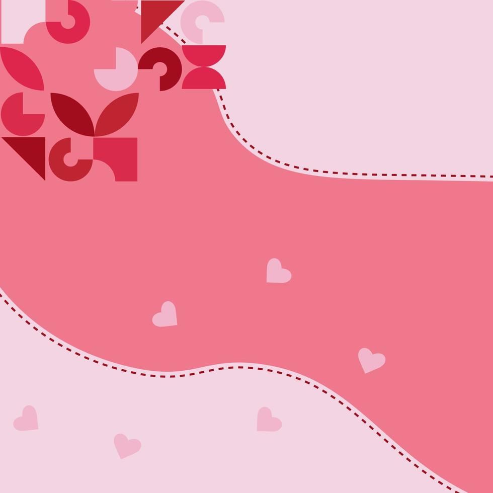 Valentine's Day holidays square templates.Social media post vector