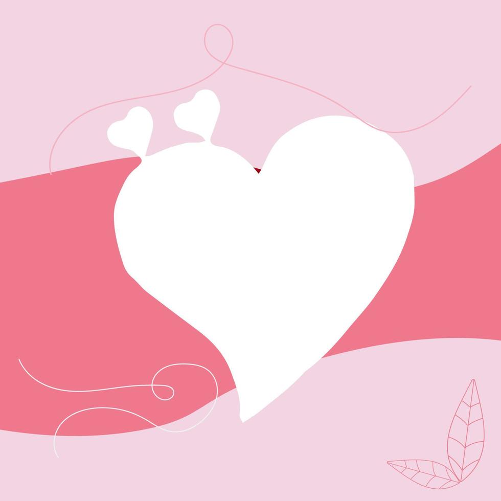 Valentine's Day holidays square templates.Social media post vector