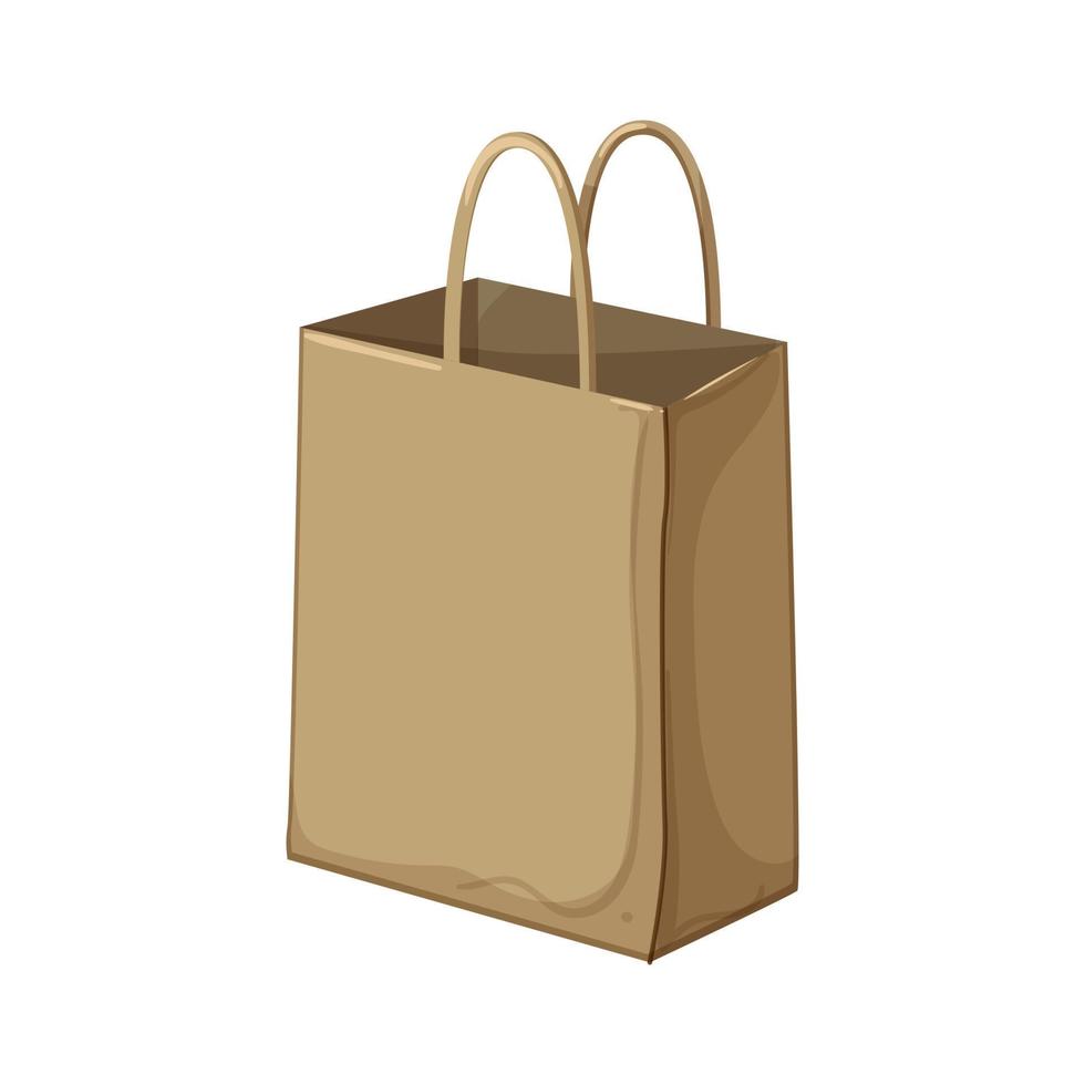 package paper bag cartoon vector illustration