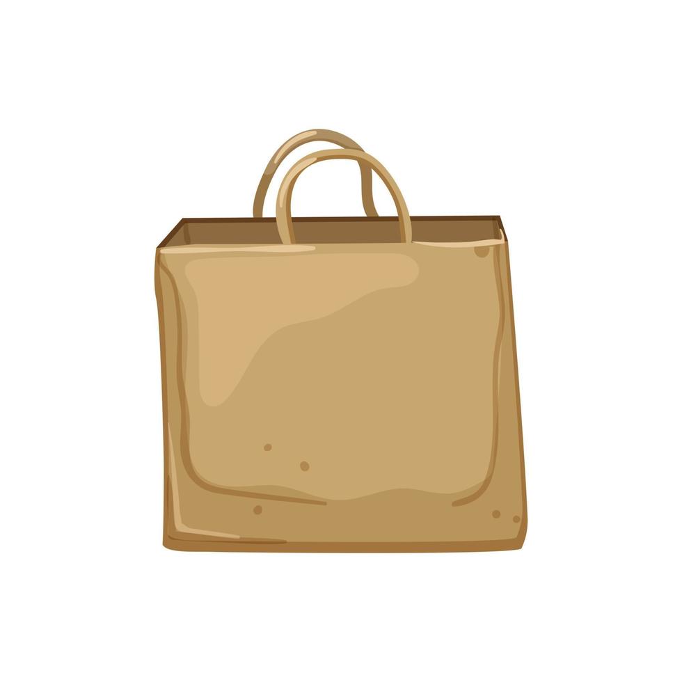 store paper bag cartoon vector illustration