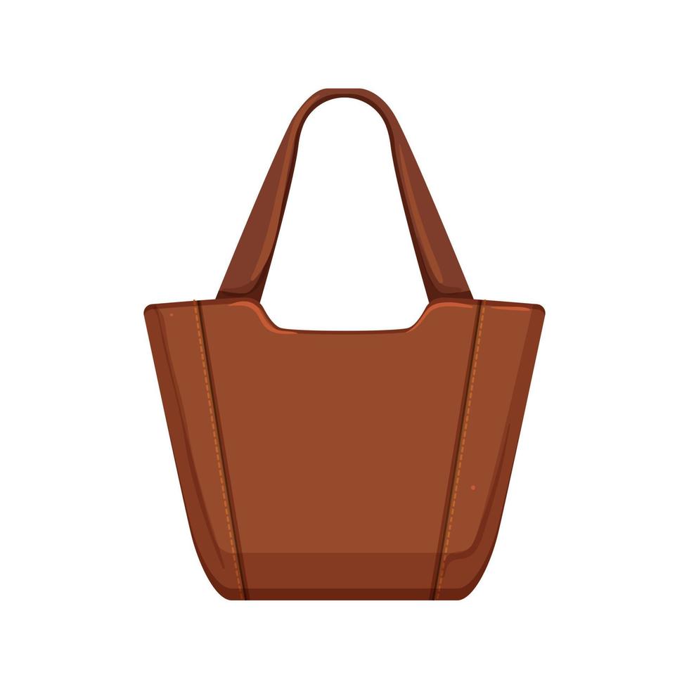 bolso de cuero de lujo mujer dibujos animados vector ilustración