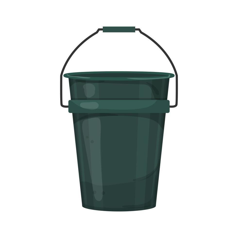 plastic plastic bucket container cartoon vector illustration