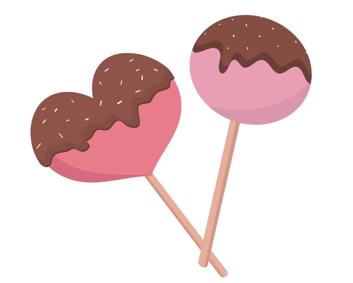 cakepops on white vector