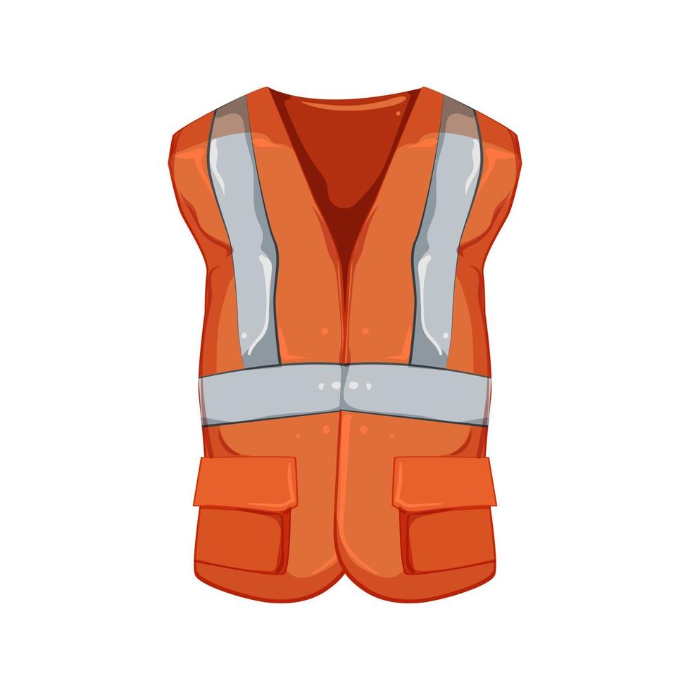 safety safe vest cartoon vector illustration