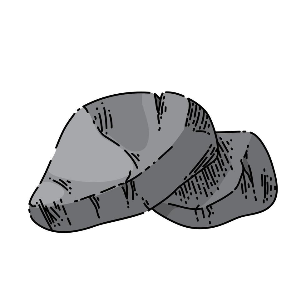 bosquejo de piedra vector dibujado a mano