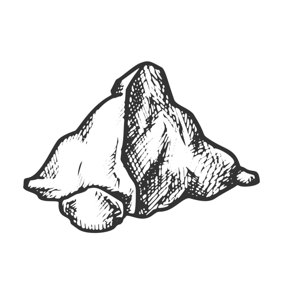 pila de piedra adoquín boulder monocromo vector