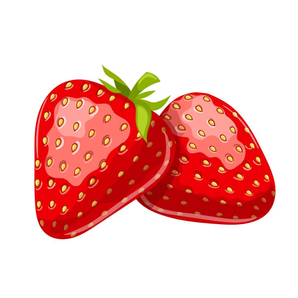 strawberry cartoon vector illustration 17590304 Vector Art at Vecteezy