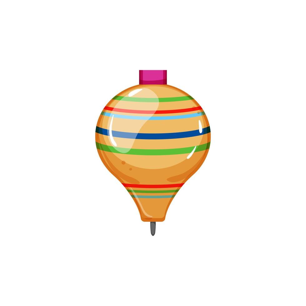 leisure spinning top toy cartoon vector illustration