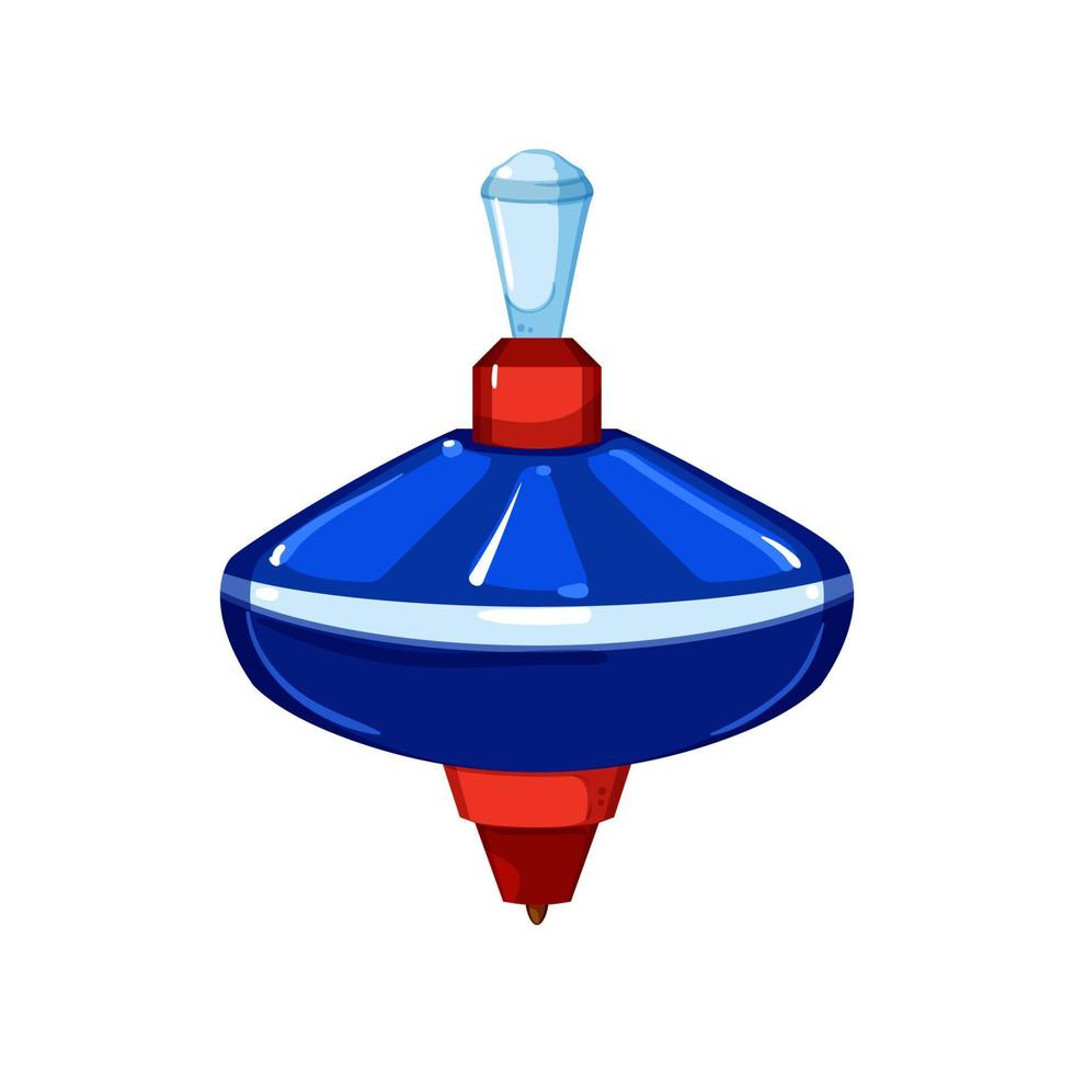 kid spinning top toy cartoon vector illustration