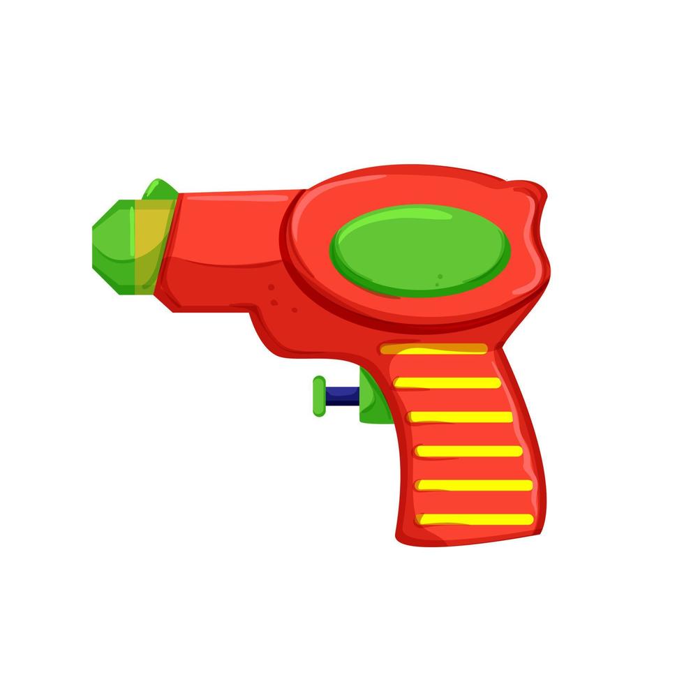 summer water gun toy cartoon vector illustration