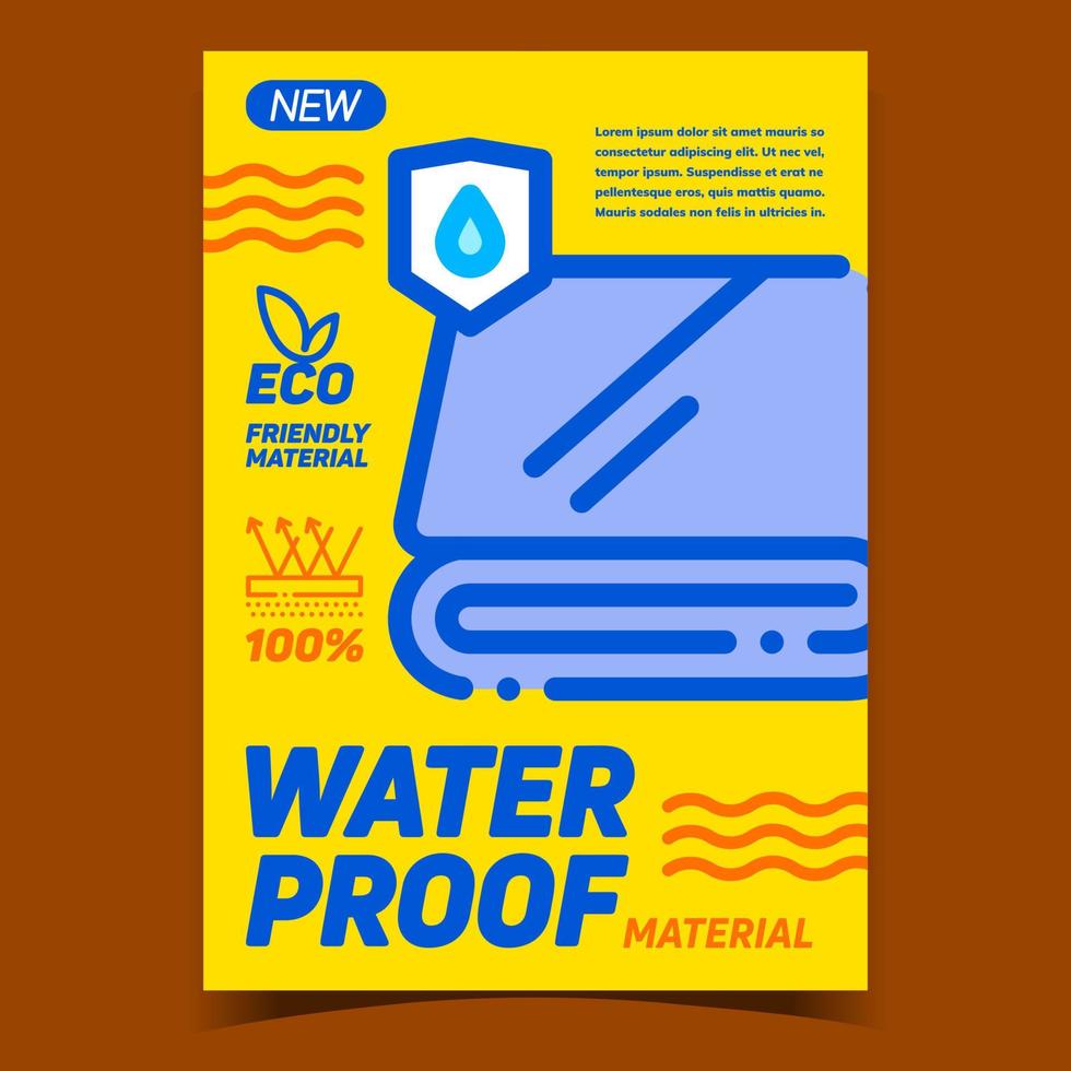 Waterproof Material Advertising Banner Vector