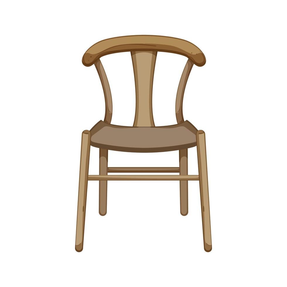 home wooden chair cartoon vector illustration