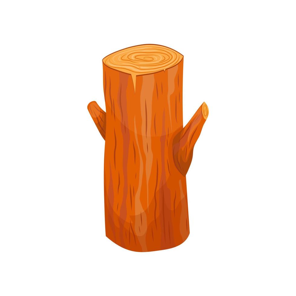 log wood cartoon vector illustration