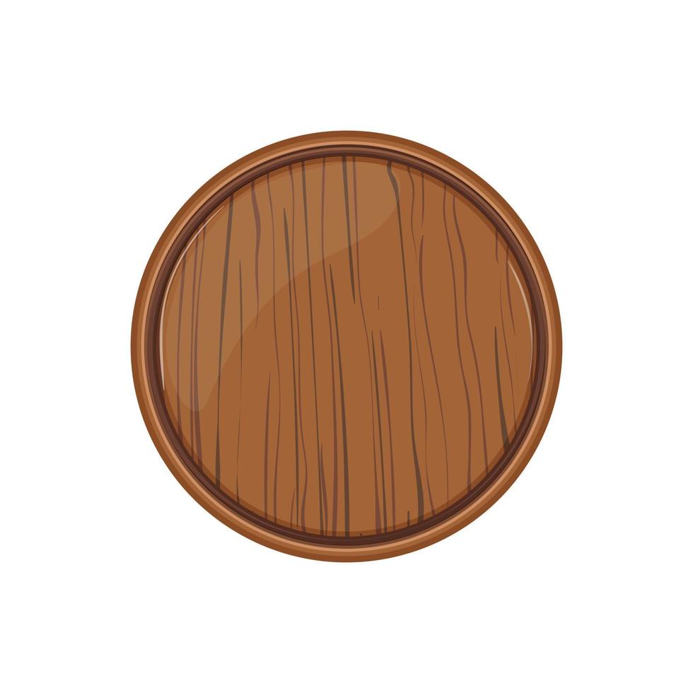 table wooden pizza board cartoon vector illustration