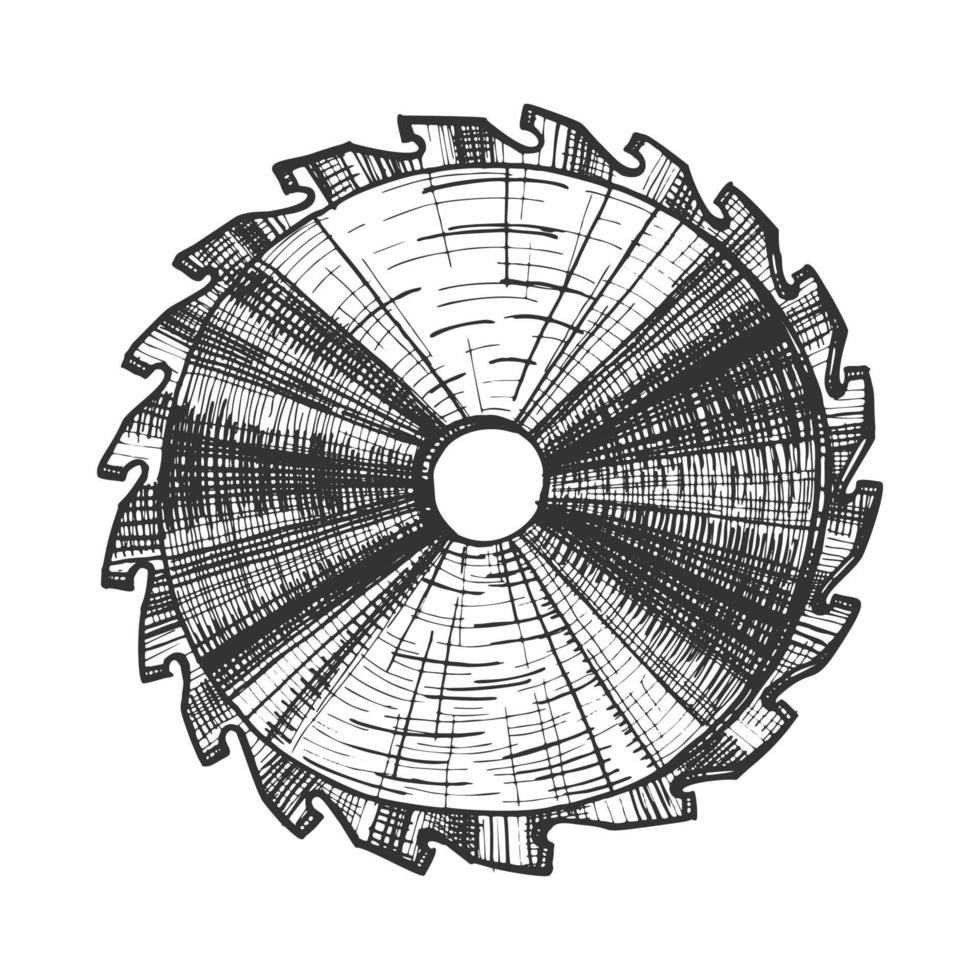 Carpentry Tool Detail Circular Saw Blade Vector