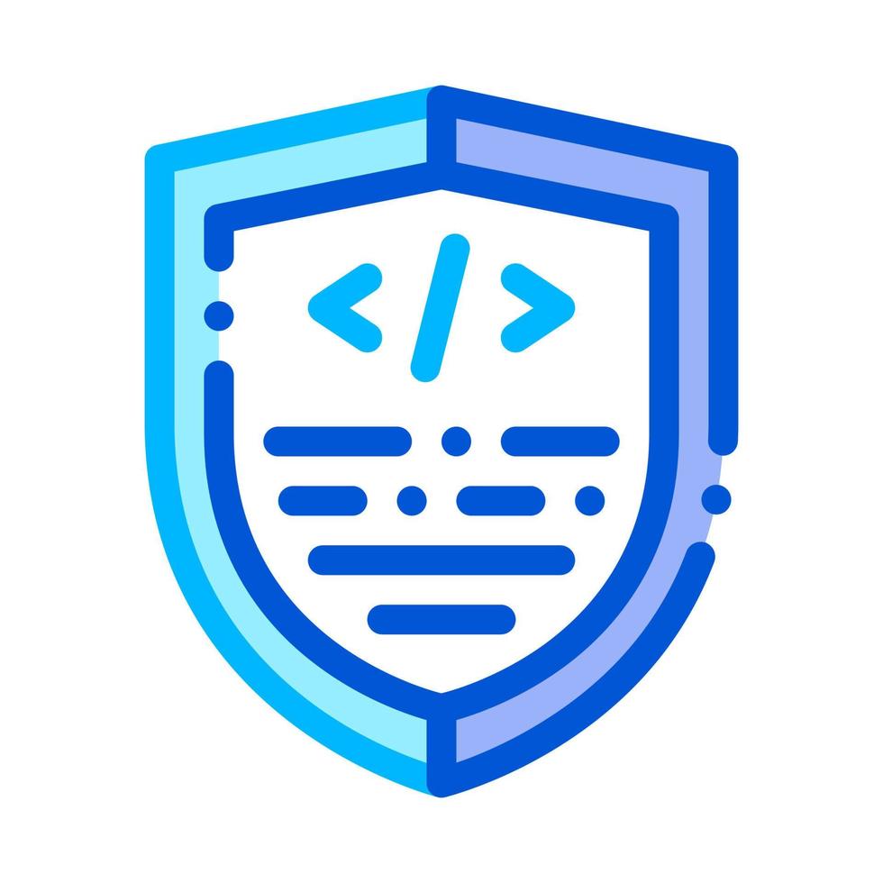 Coding Antivirus Program Vector Thin Line Icon