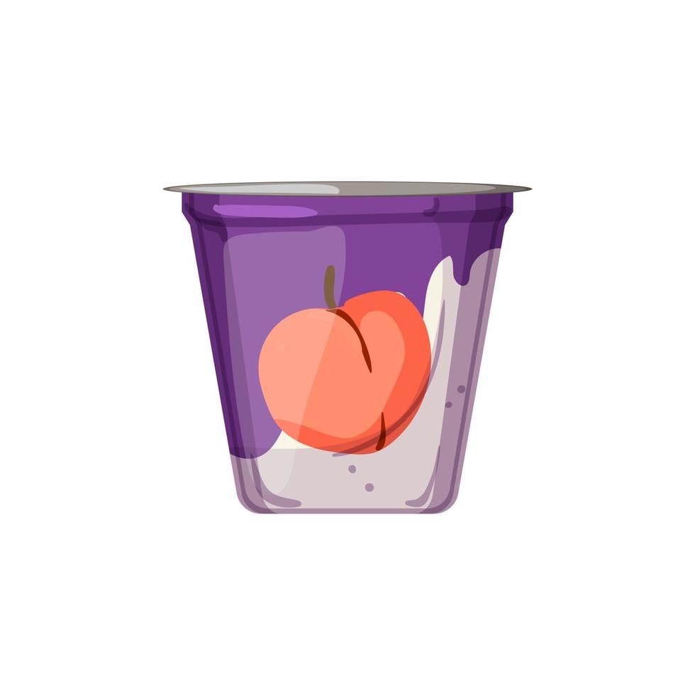 cream yogurt package cartoon vector illustration