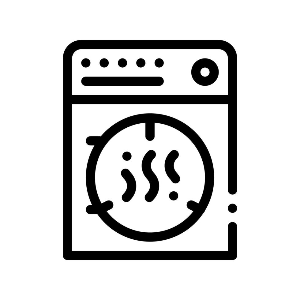 servicio de lavandería máquina seca vector icono de línea delgada