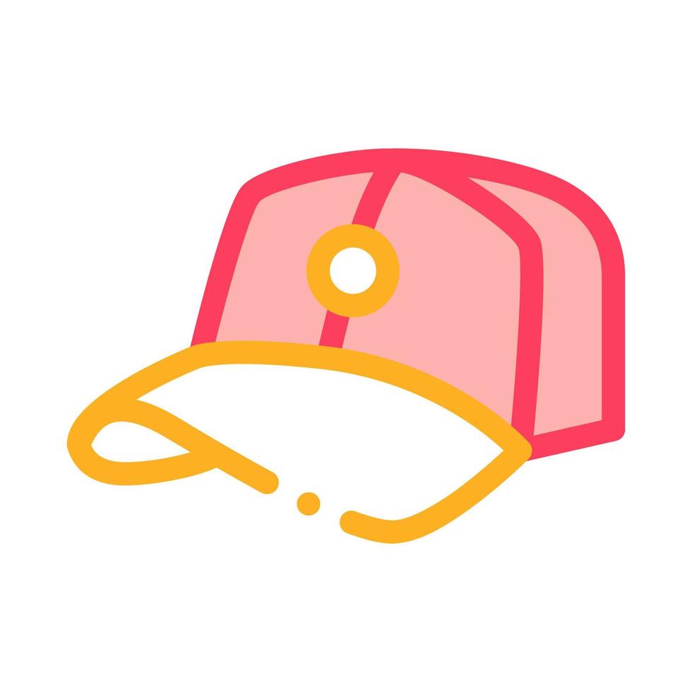 ilustración de contorno de vector de icono de sombrero de gorra de béisbol