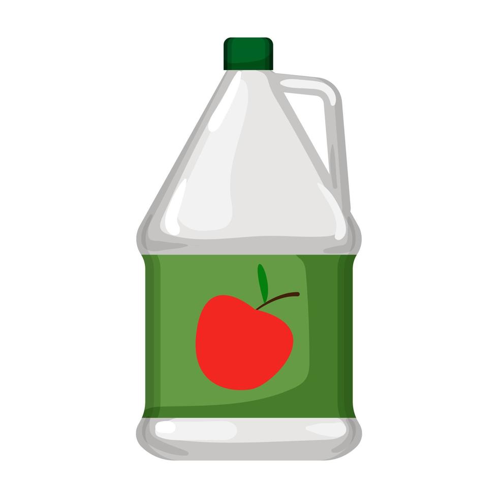 natural vinegar bottle cartoon vector illustration