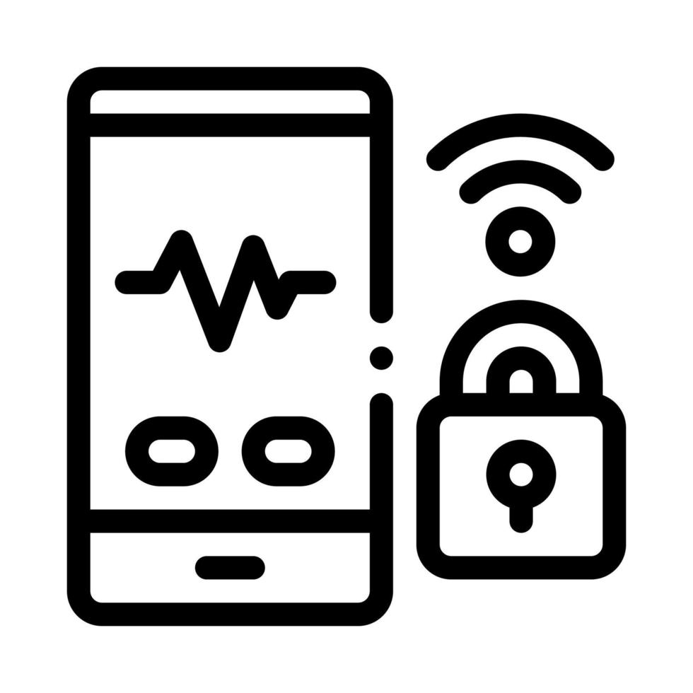 Wi-Fi Defense Icon Vector Outline Illustration