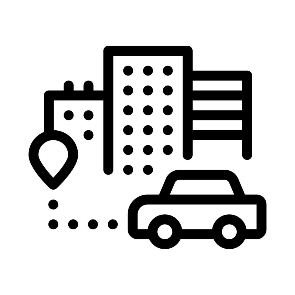Machine Location Icon Vector Outline Illustration