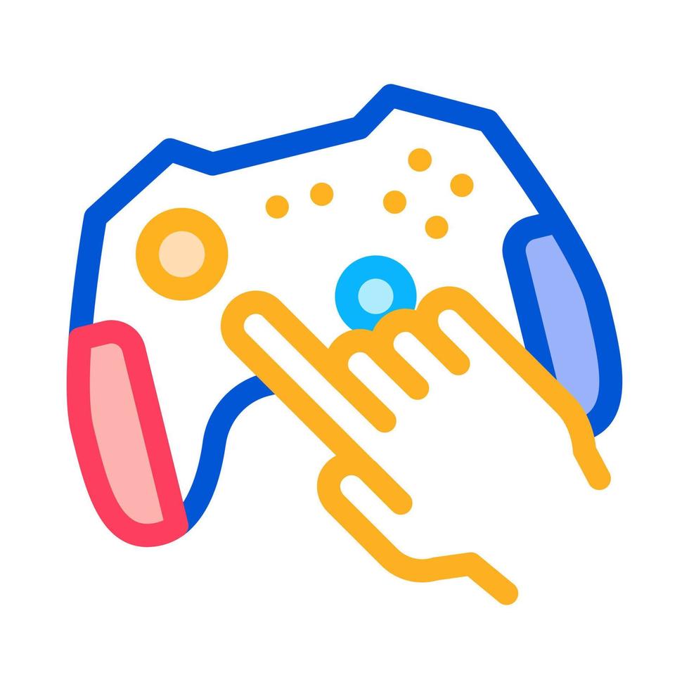 ilustración de contorno de vector de icono de joystick de juego