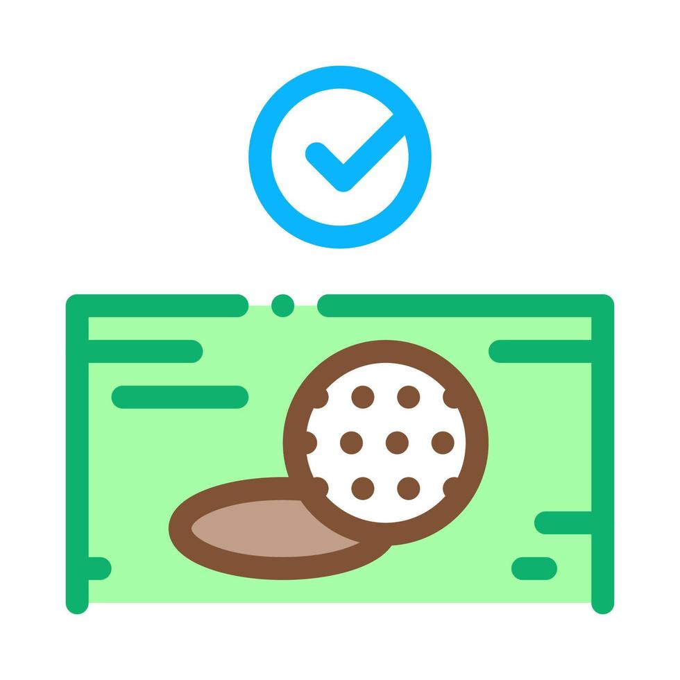 Ball Hits Hole Icon Vector Outline Illustration