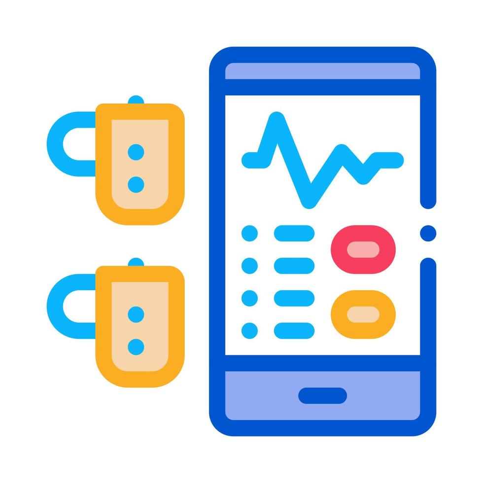 Monitoring Device Hearing Icon Vector Outline Illustration