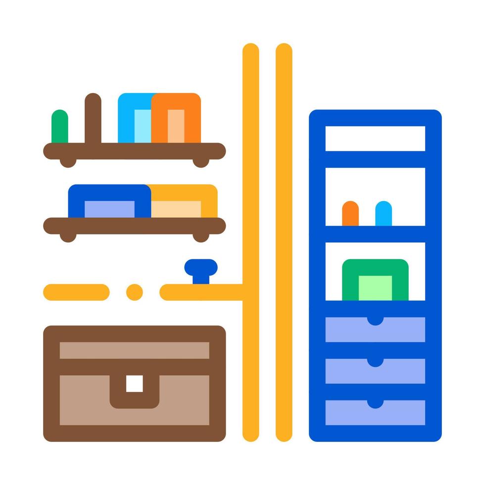 Chest of Drawers Icon Vector Outline Illustration