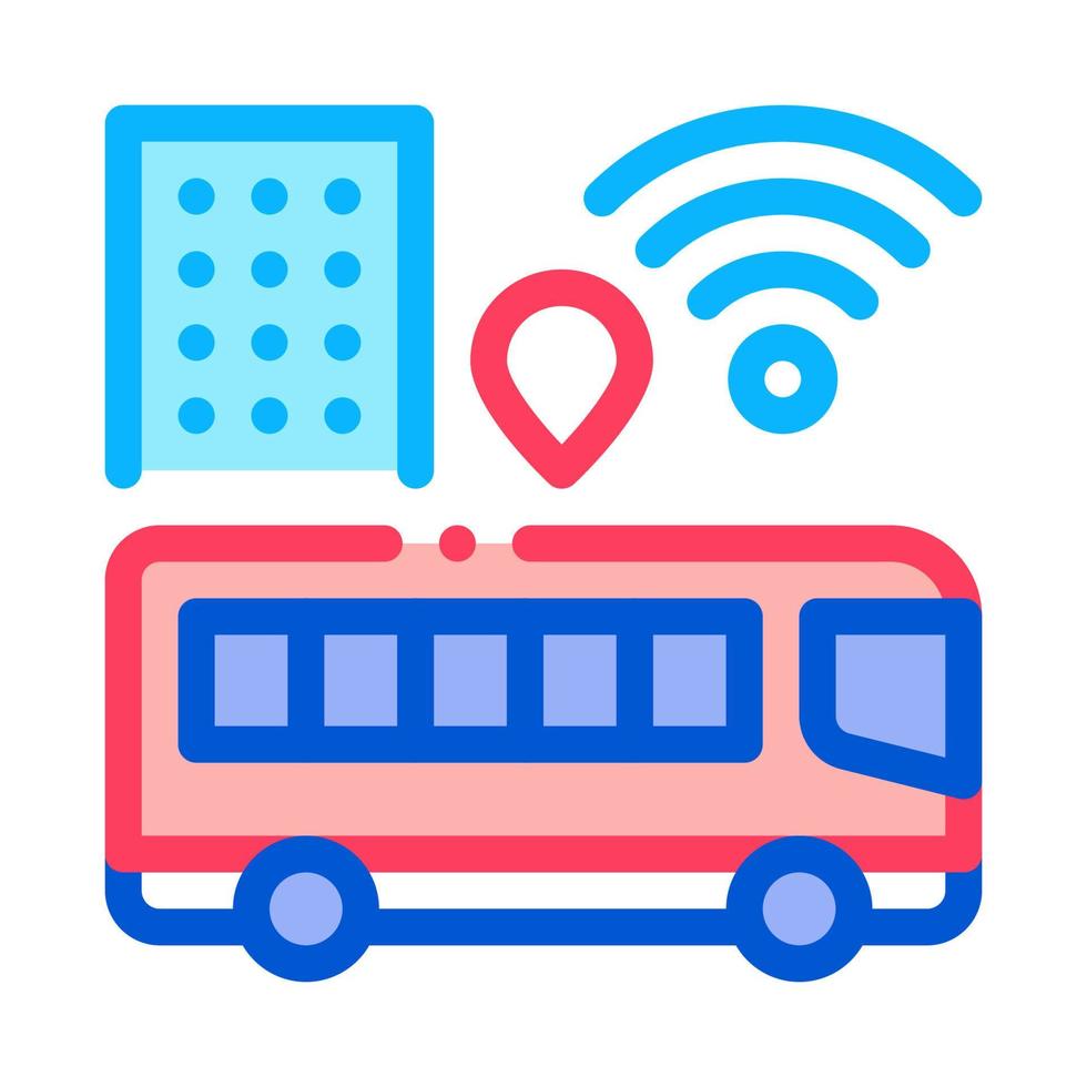 bus wi-fi señal icono vector contorno ilustración