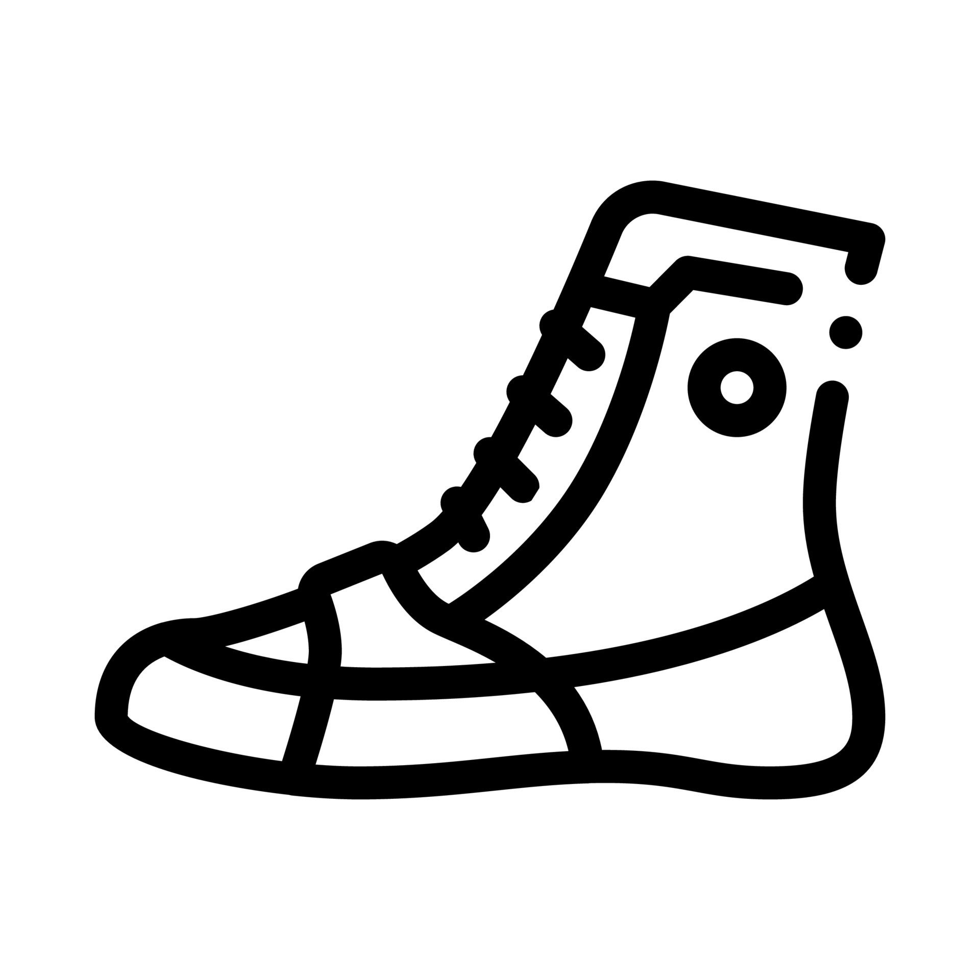 Boxing Shoes Sneakers Icon Vector Outline Illustration 17591194 Vector