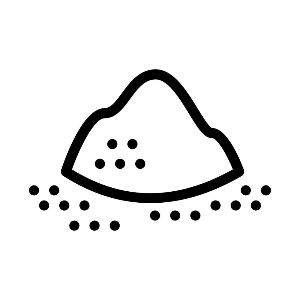 Sugar Sand Heap Icon Vector Outline Illustration