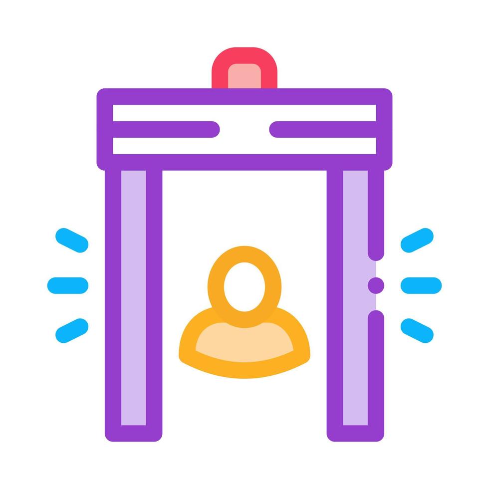 Airport Body Scanner System Icon Thin Line Vector