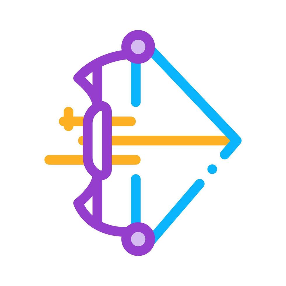 Professional Bow And Arrow Icon Thin Line Vector