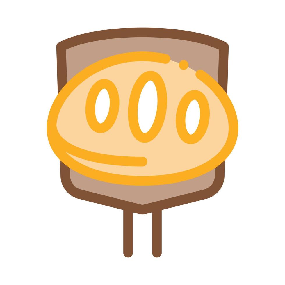 Pie On Spatula Tasty Food Icon Thin Line Vector