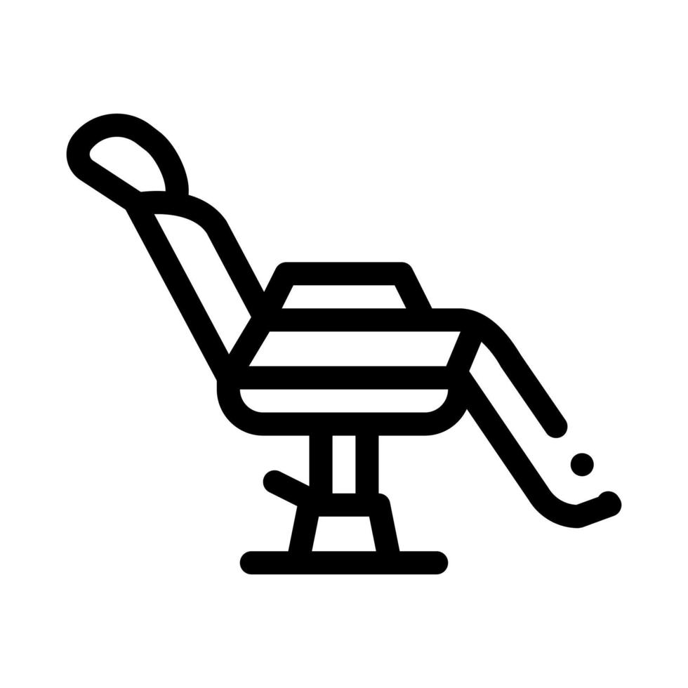 ilustración de contorno de vector de icono de silla de tatuaje