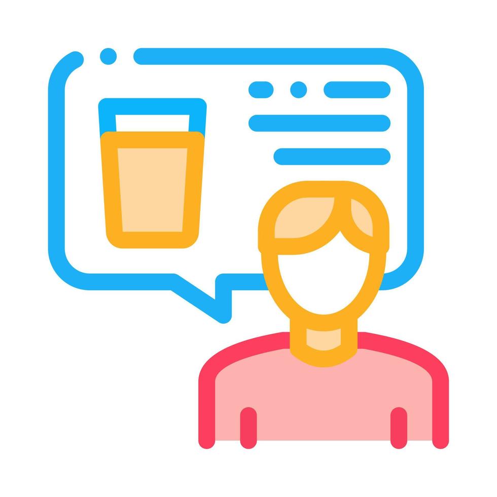Man Talk Beer Icon Vector Outline Illustration