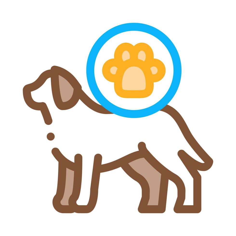 Dog Footprint Icon Vector Outline Illustration