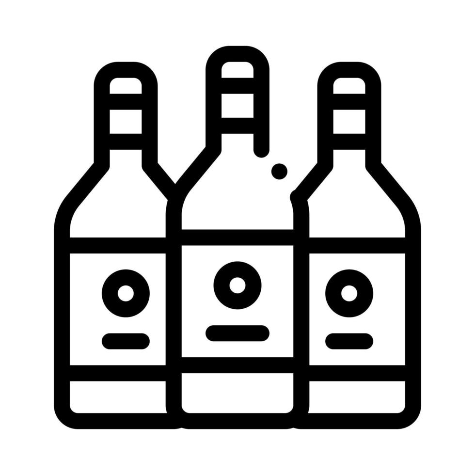 Drink Bottles Icon Vector Outline Illustration