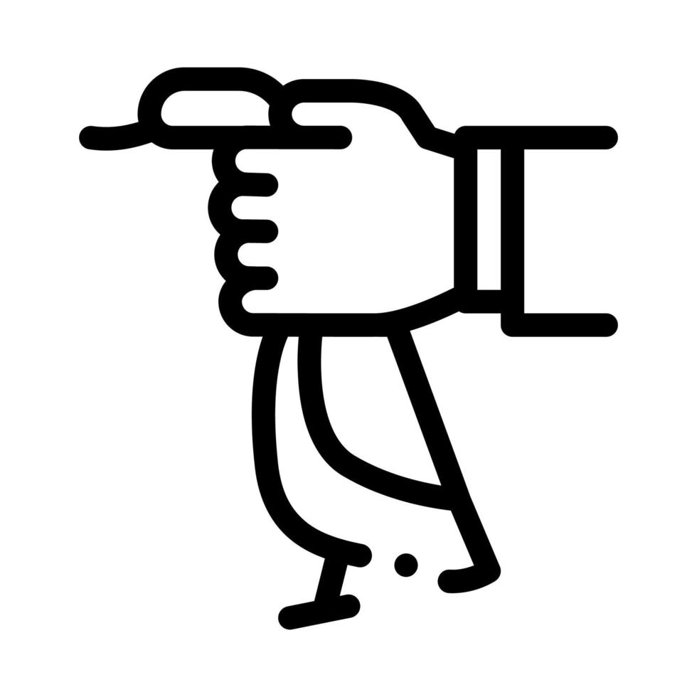 Hand Hold Duck Icon Vector Outline Illustration